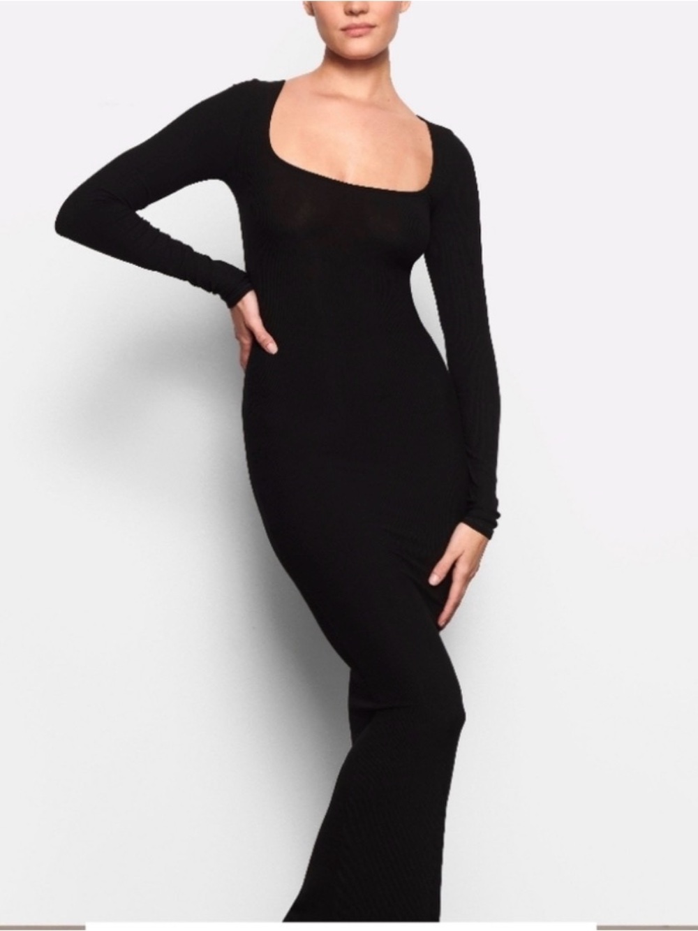 Skims ribbed long sleeve body-con dress 4X nwt